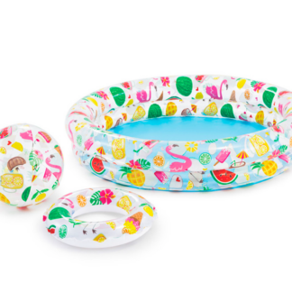 حوض أطفال مع طفاحية وكرة - فواكه