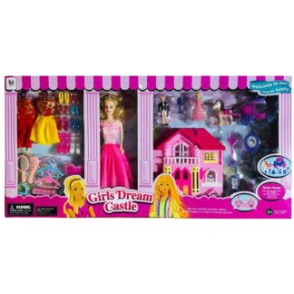 عروسة باربي مع بيت وملابس